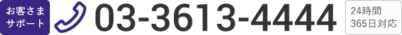 お客様サポート電話：03-3613-4444